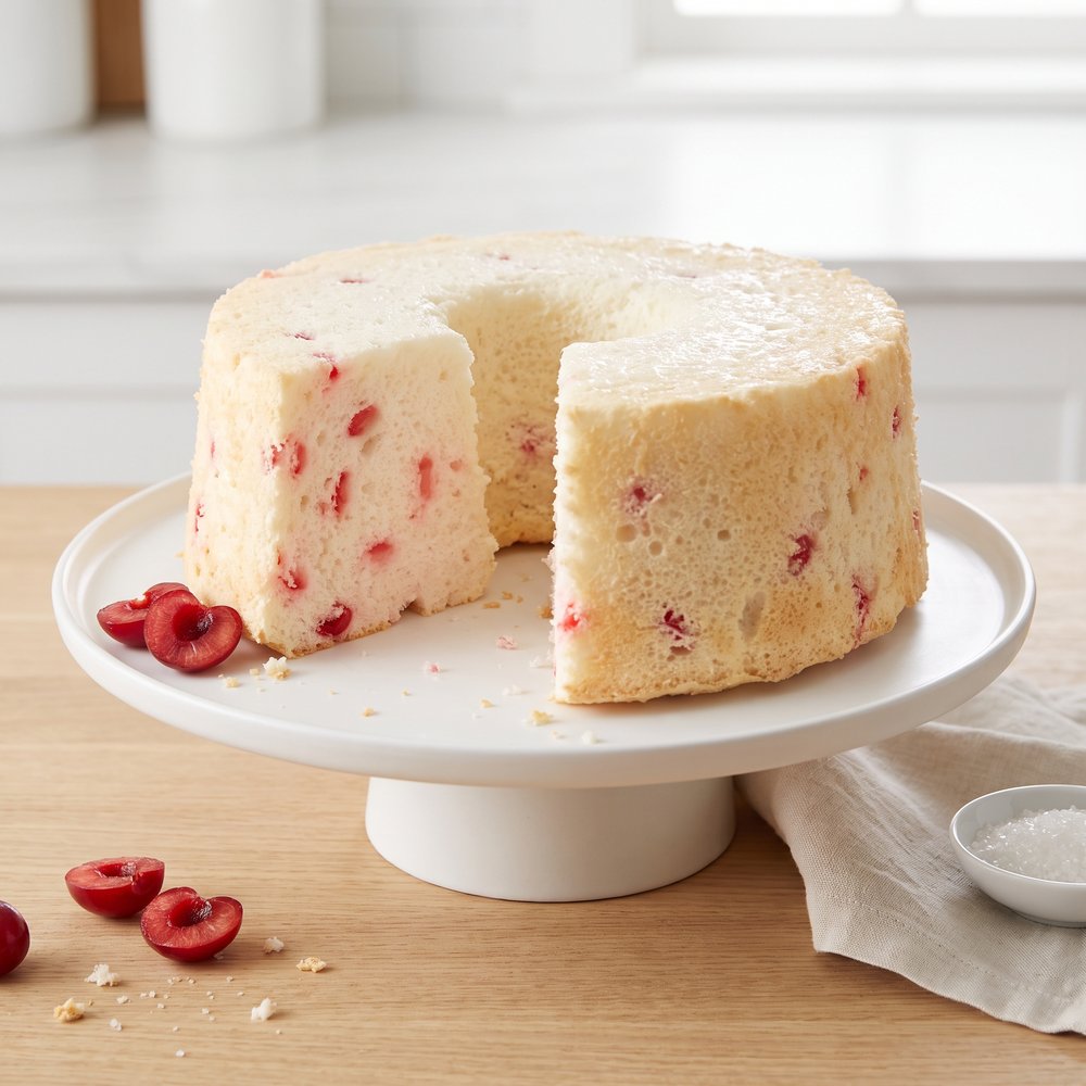 Maraschino Cherry Angel Food Cake