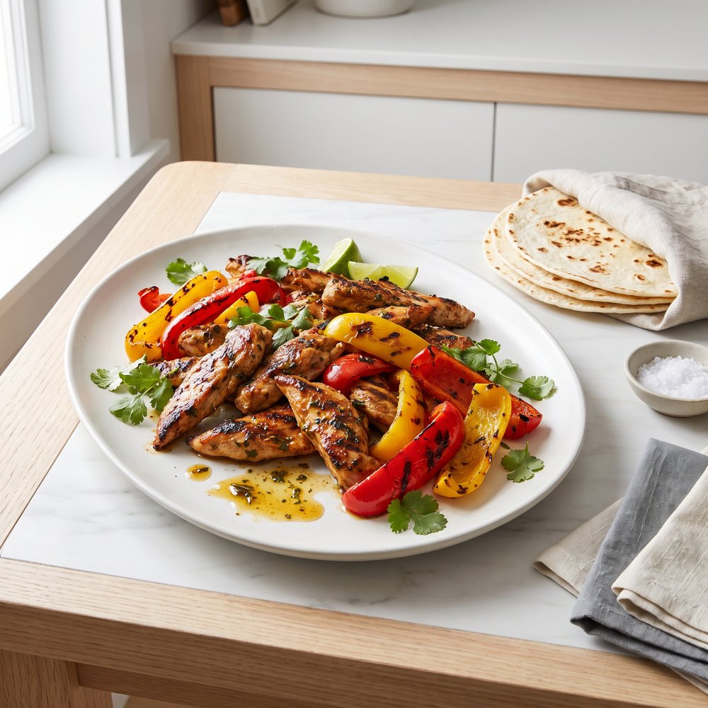 Char-Grilled Chicken Fajita Wraps