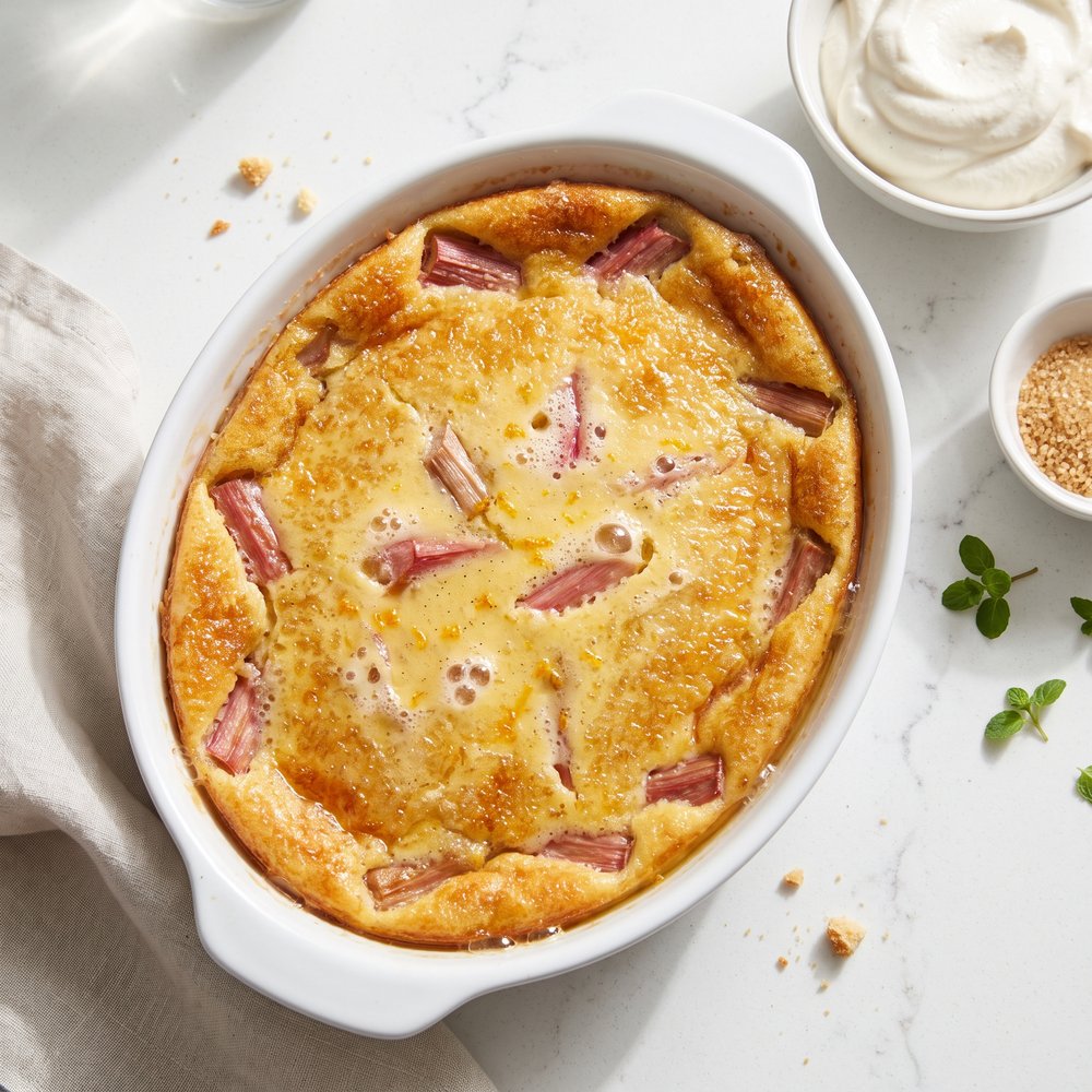 Buttermilk Rhubarb Clafoutis