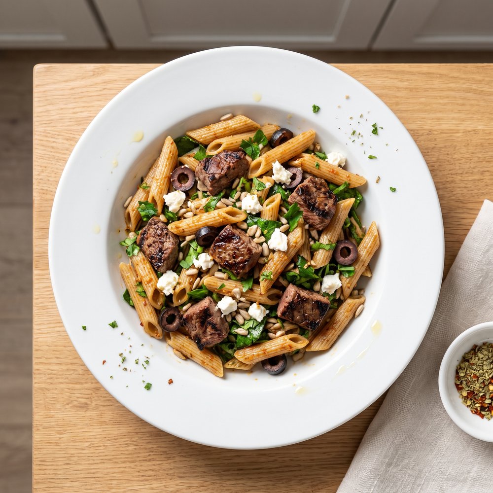 Greek-Style Steak Pasta Salad