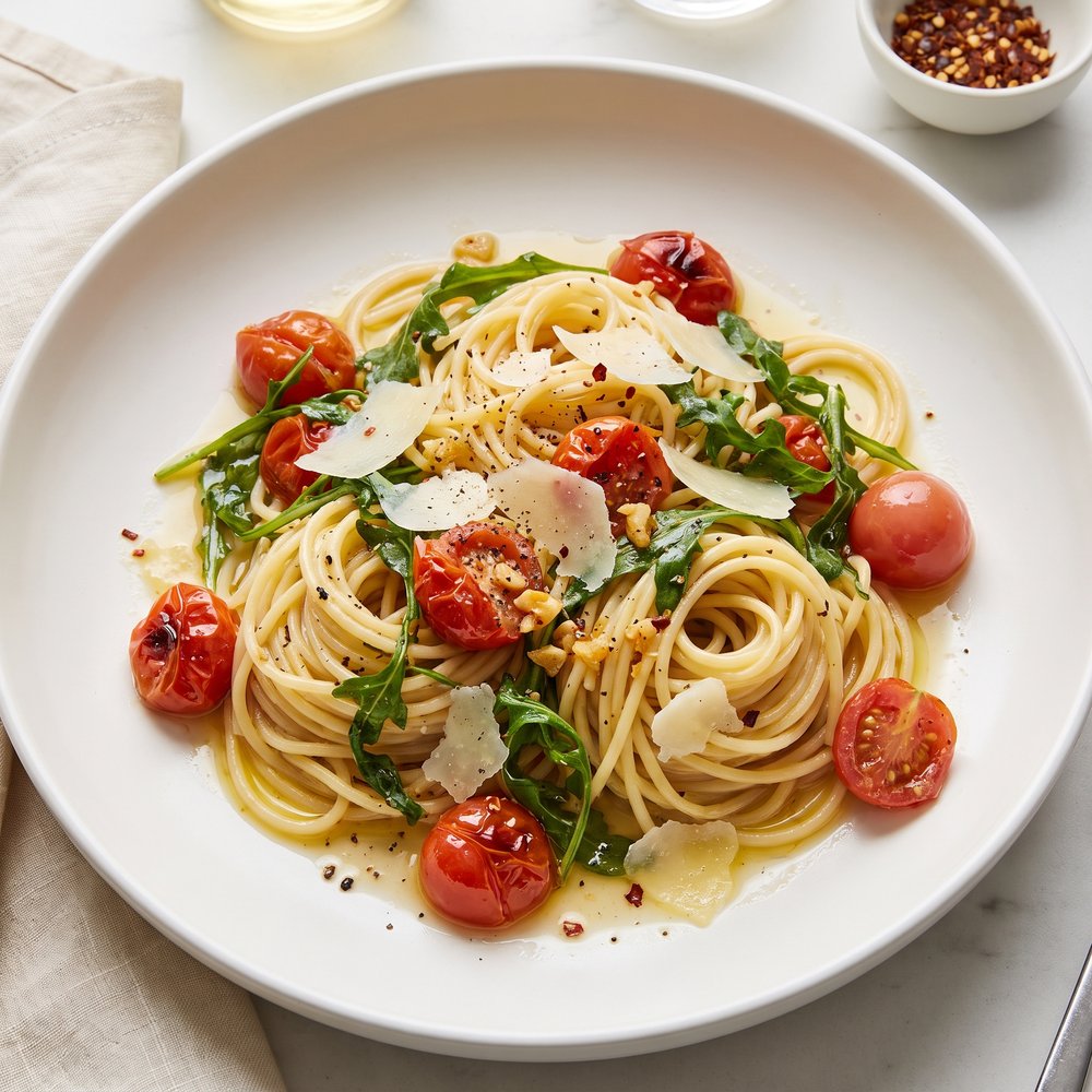 Pasta with Arugula and Tomatoes