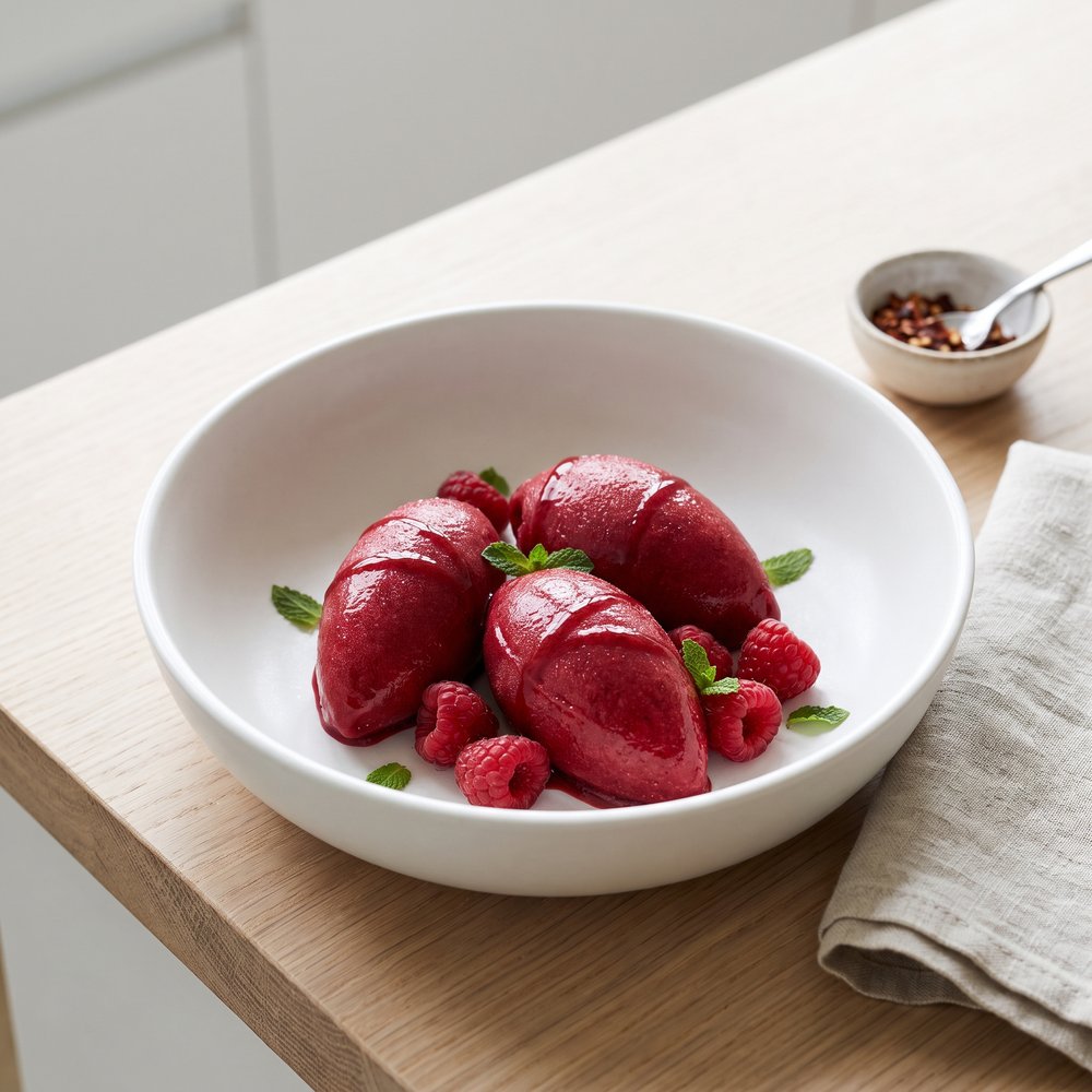 Chipotle-Raspberry Sorbet