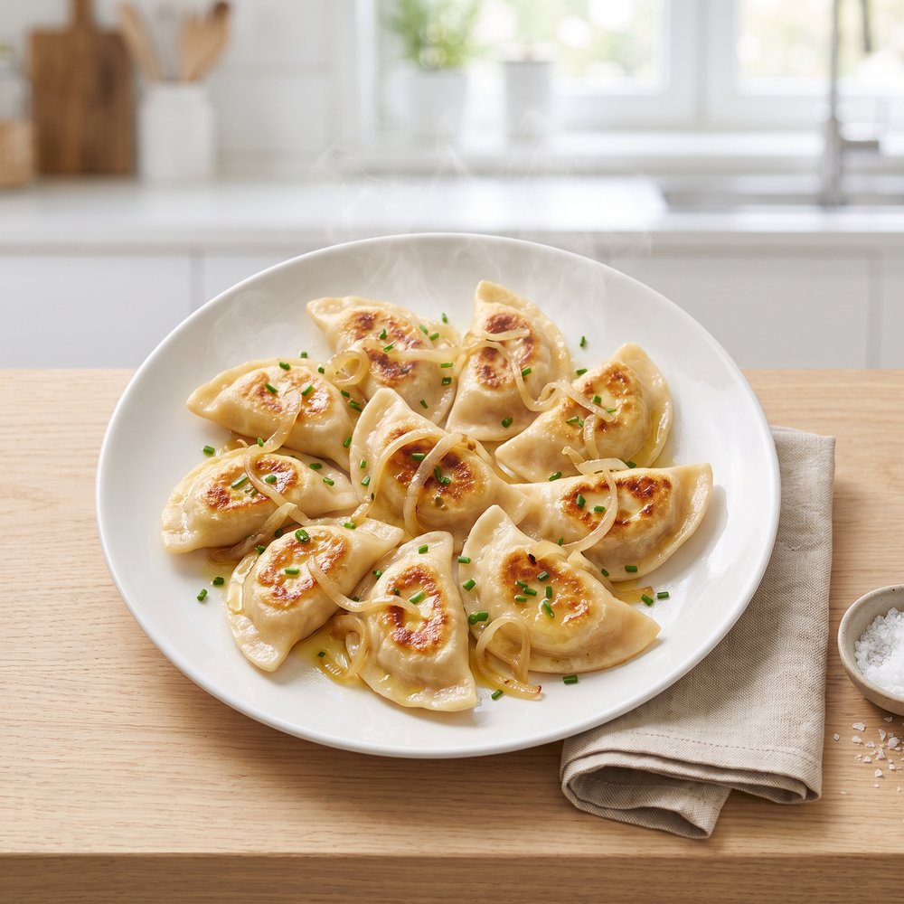 Potato-Filled Pierogi with Buttered Onions
