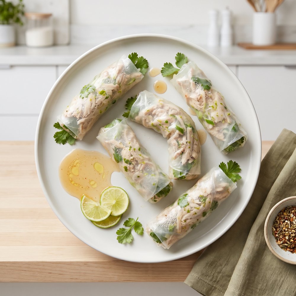 Ginger Lime Pork Spring Rolls