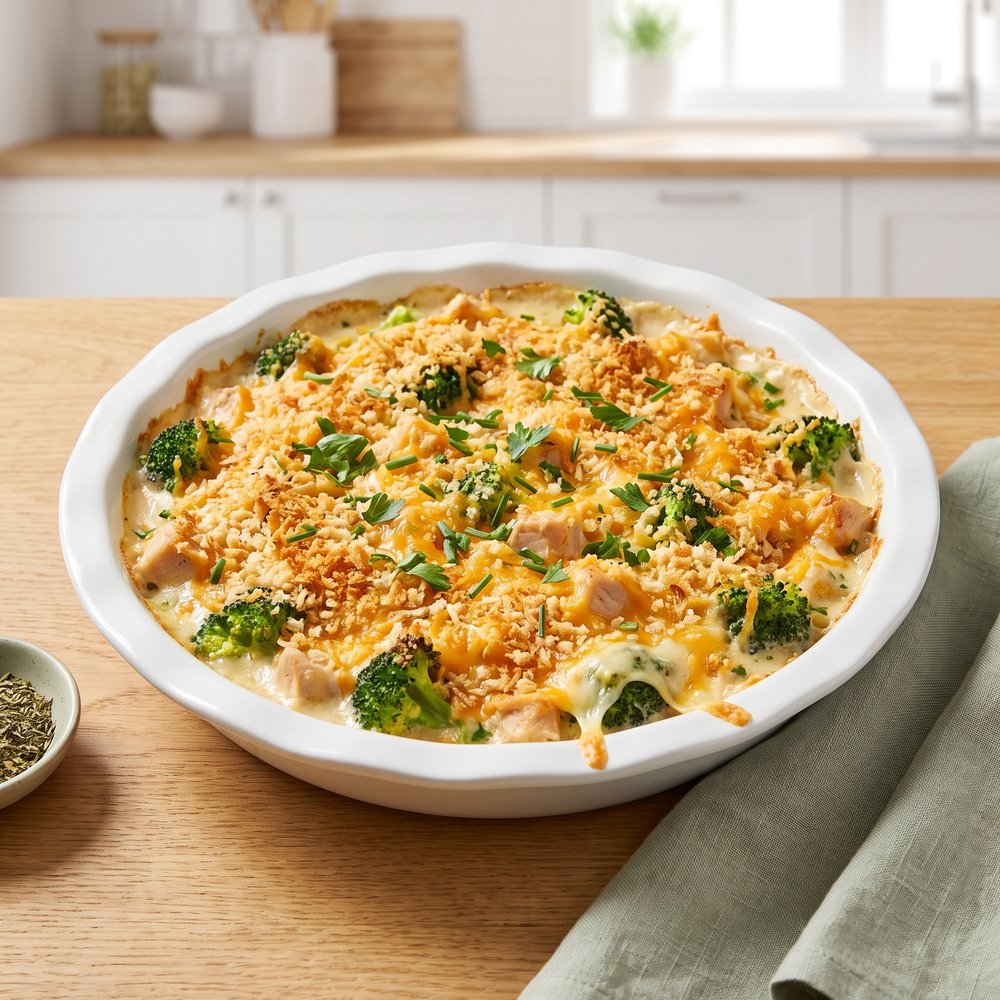 Cheesy Chicken and Broccoli Divan Bake