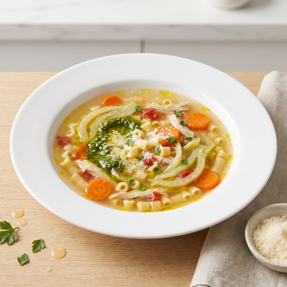 Tuscan-Inspired Chicken Noodle Soup