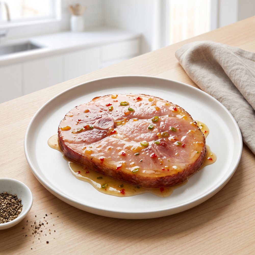 Sweet and Spicy Ham Steak