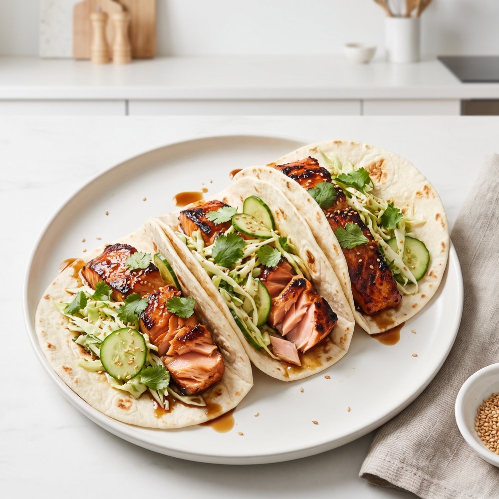 Char-Grilled Salmon Street Tacos