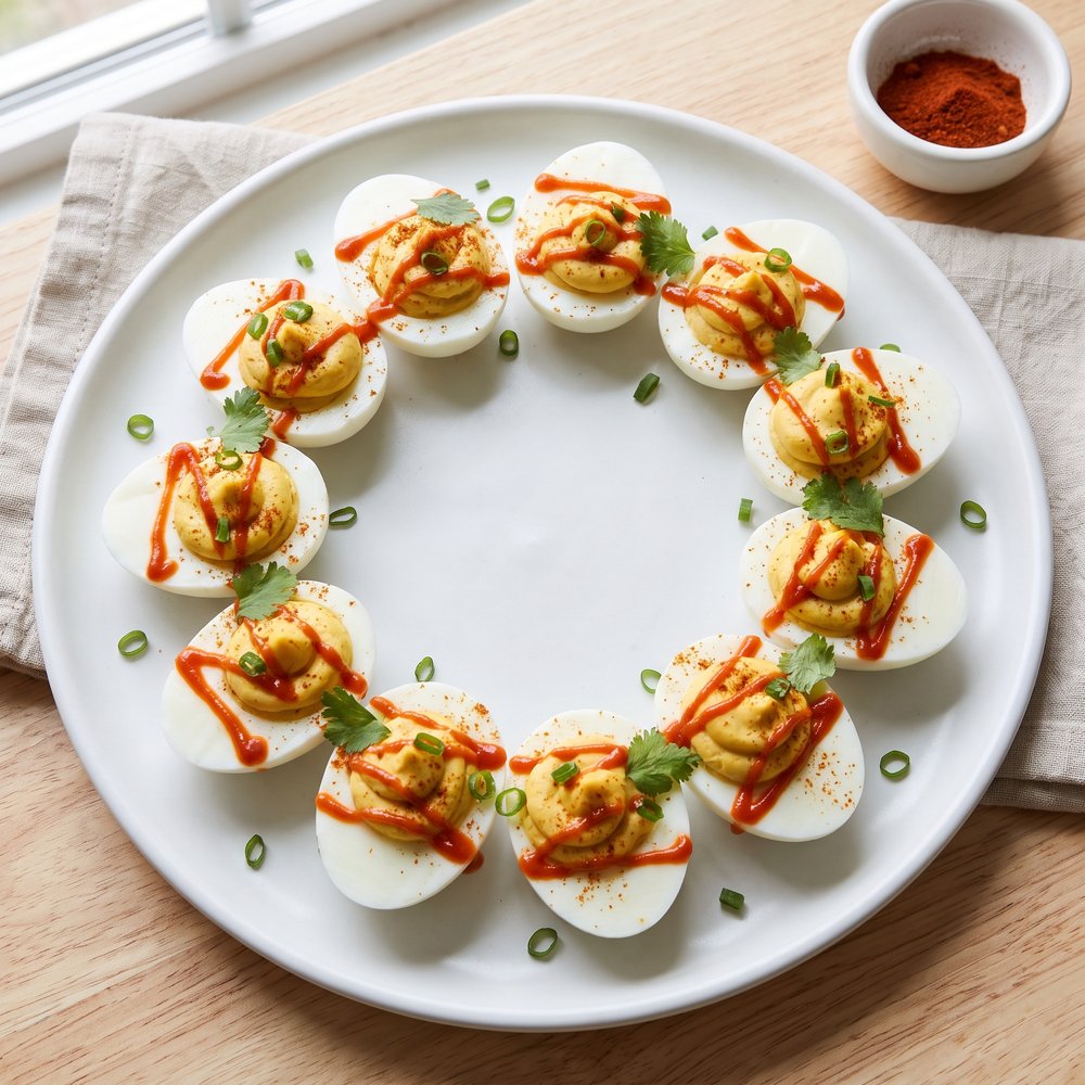 Sriracha Deviled Eggs