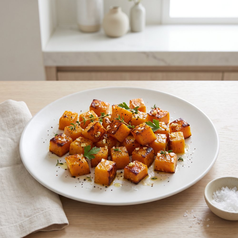 Roasted Butternut Squash with Garlic