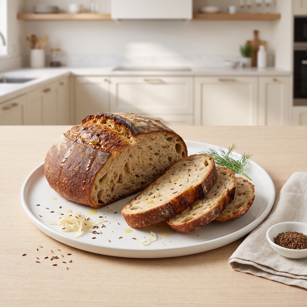 Tangy Sauerkraut and Onion Loaf