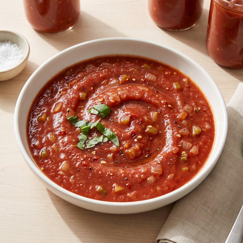 Homemade Canned Tomato Sauce with Fresh Roma Tomatoes
