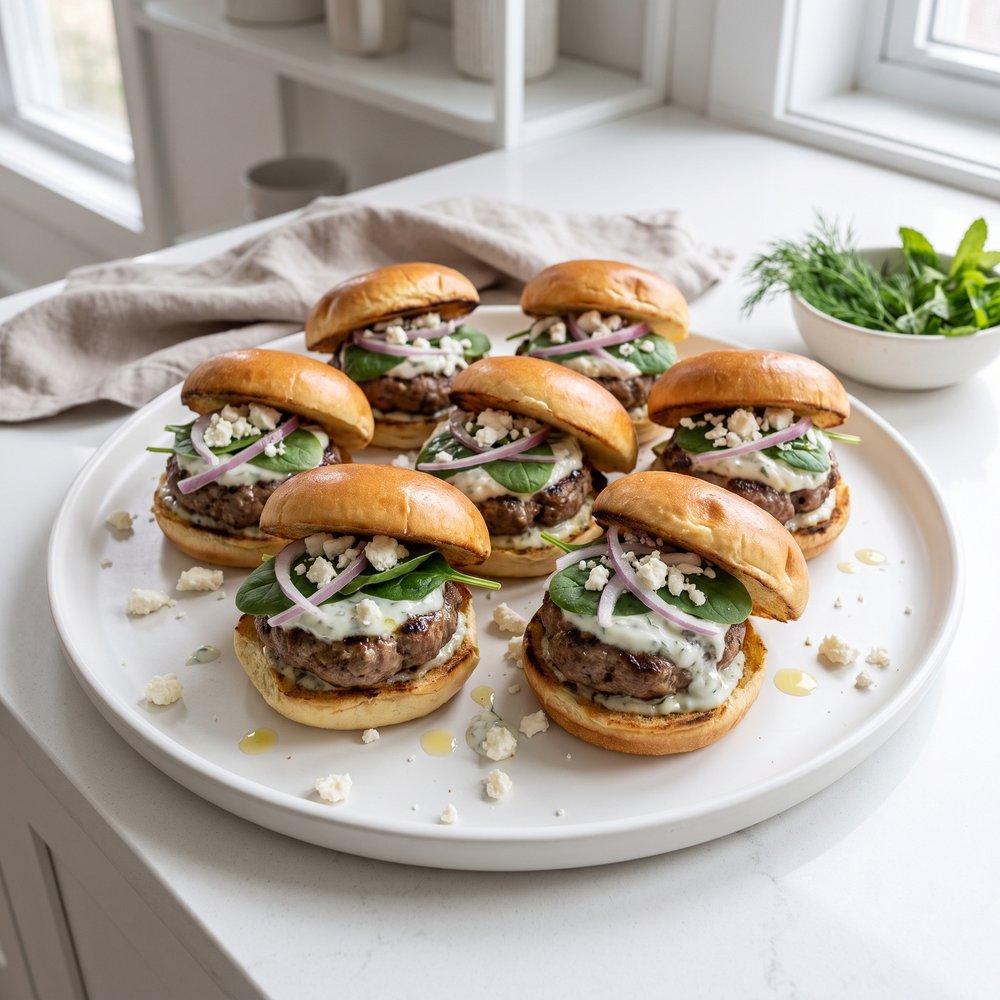Mediterranean Lamb Mini Burgers