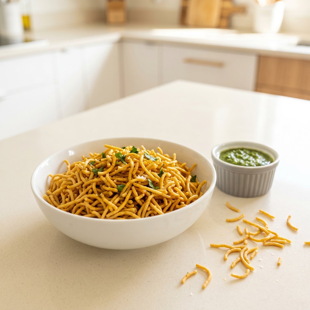 Fiery Potato Sev Noodles (Bataka Sev)