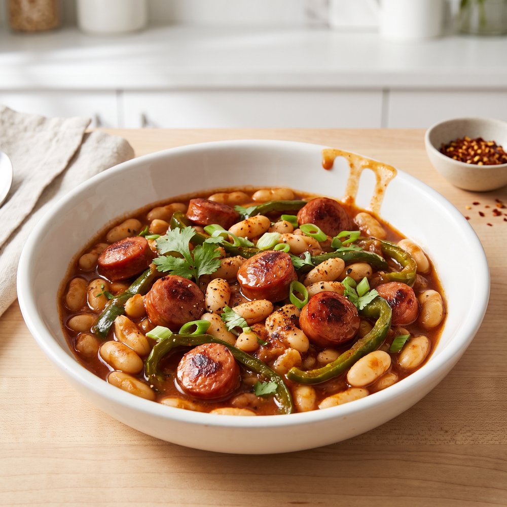 Chef John’s Luxe Franks with Cannellini Beans