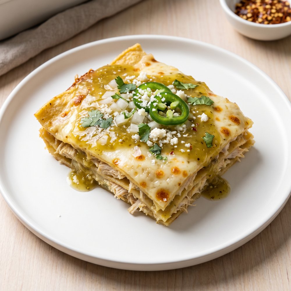Tomatillo Green Chile Chicken Bake