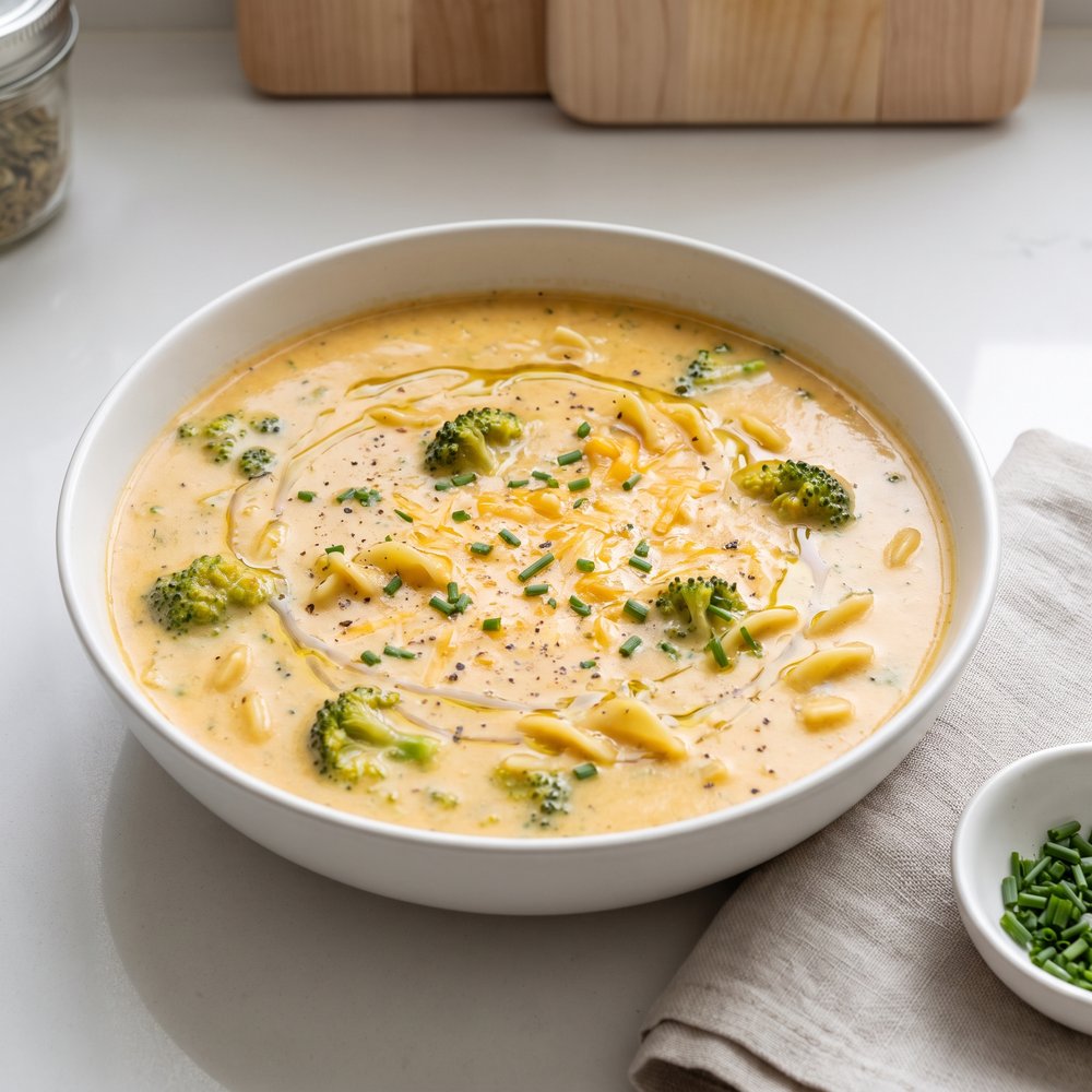 Broccoli and American Cheese Cream Soup