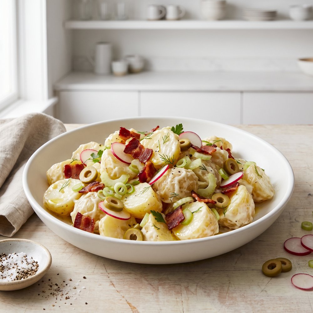 Bacon, Olive & Radish Potato Salad
