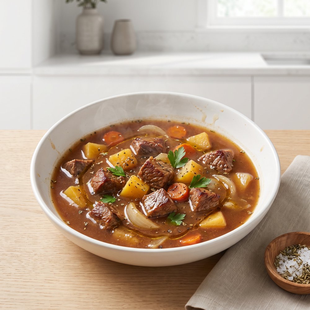 Beef Stew with Rutabaga and Red Wine