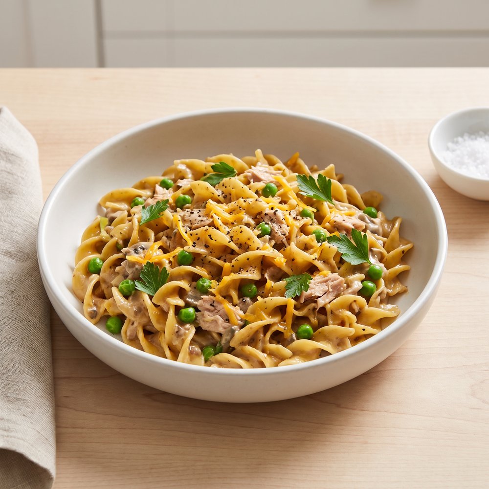 Stovetop One-Pot Tuna Noodle Casserole