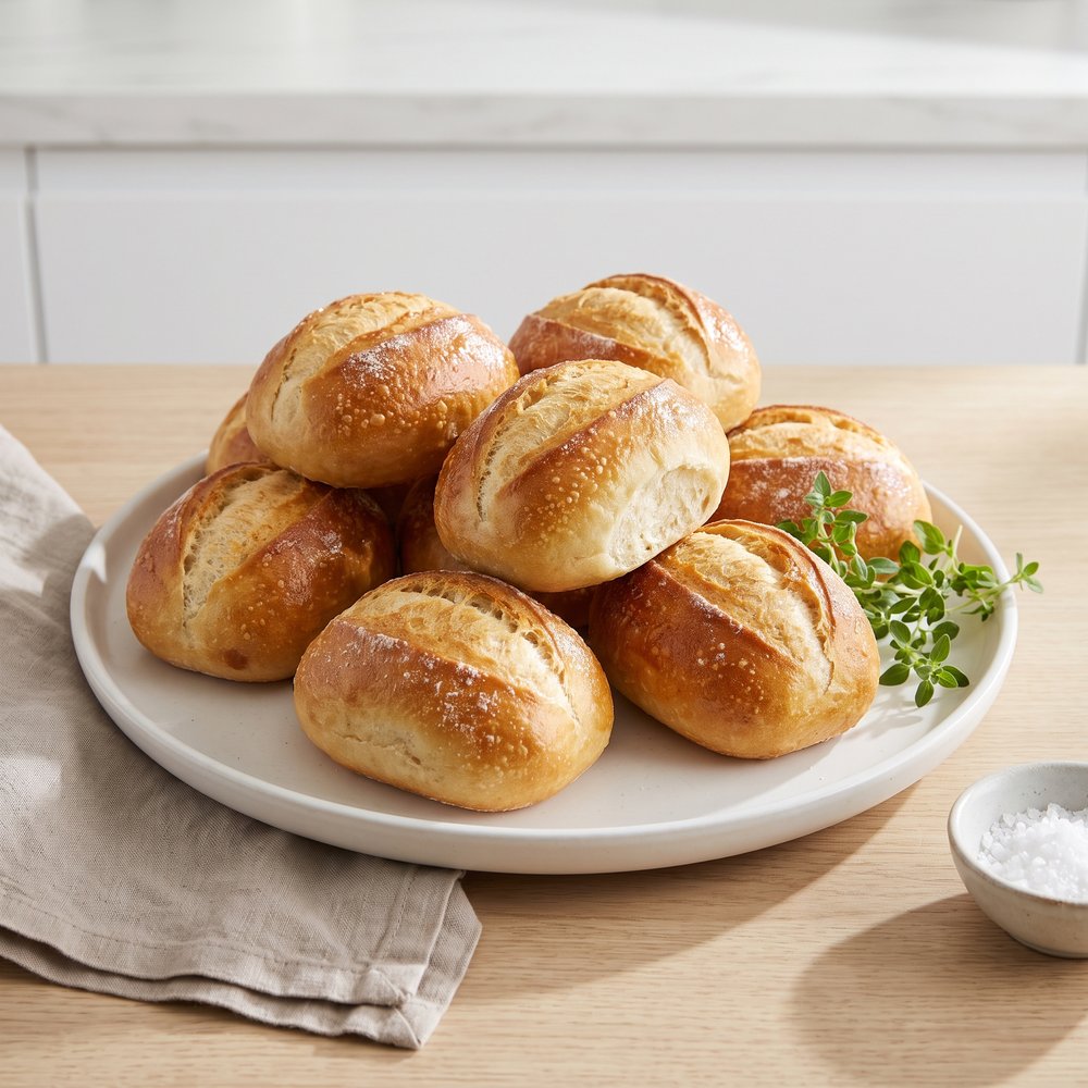 Classic German Brötchen (Crusty Breakfast Rolls)