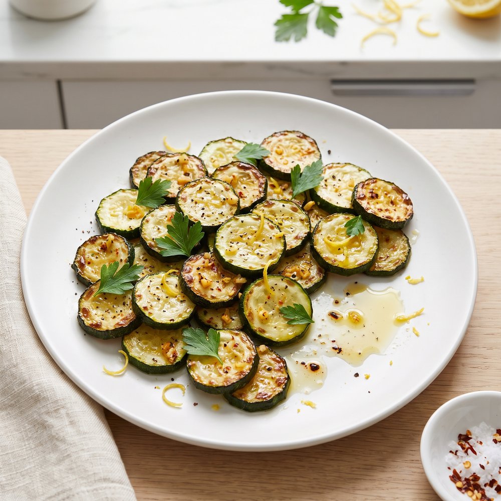 Oven-Roasted Zucchini with Lemon and Garlic