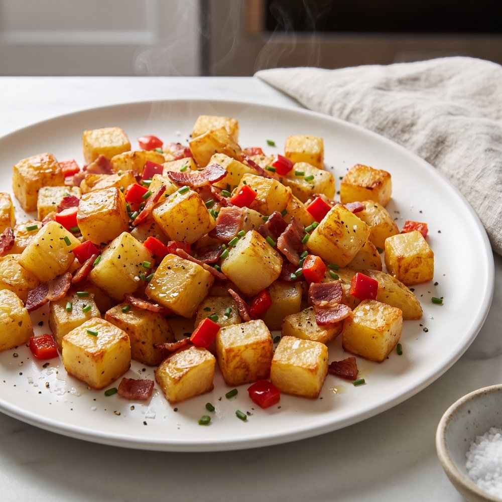 Crispy Chive Breakfast Potatoes