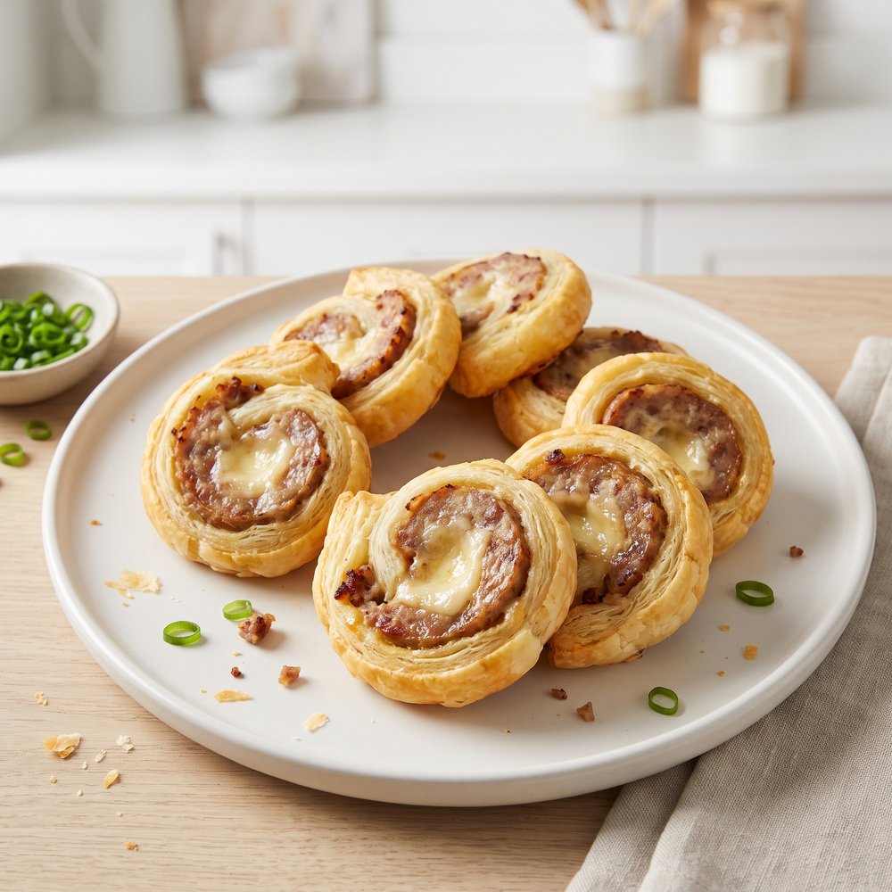 Creamy Sausage Crescent Pinwheels