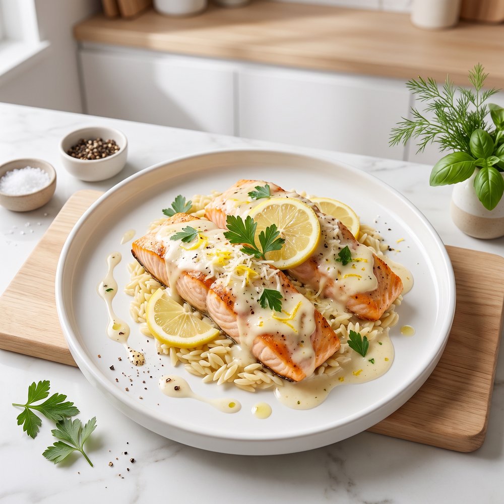 Creamy Lemon Garlic Salmon