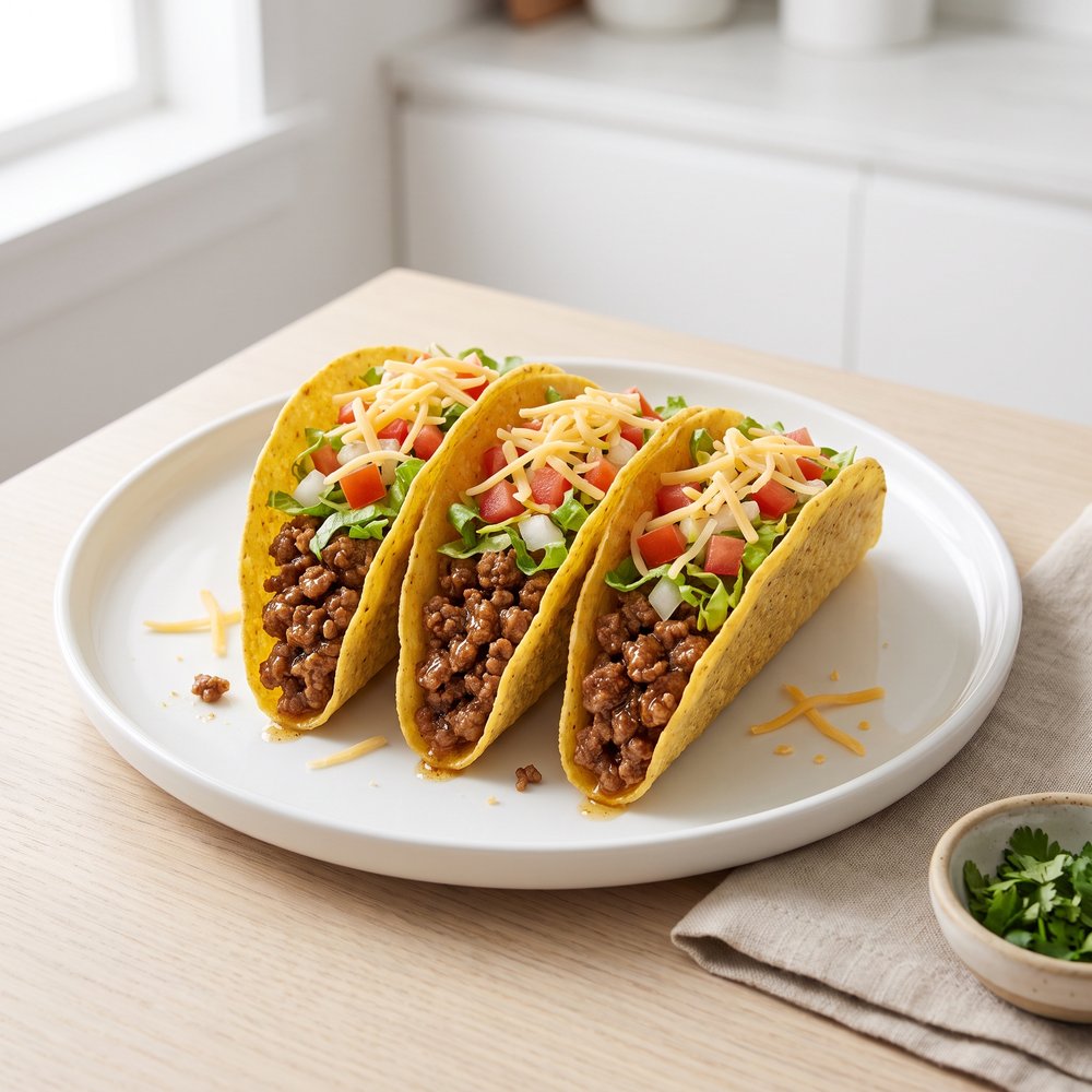 Quick Microwave Beef Tacos