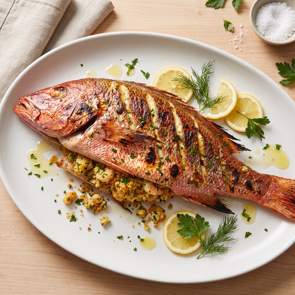 Grilled Stuffed Red Snapper