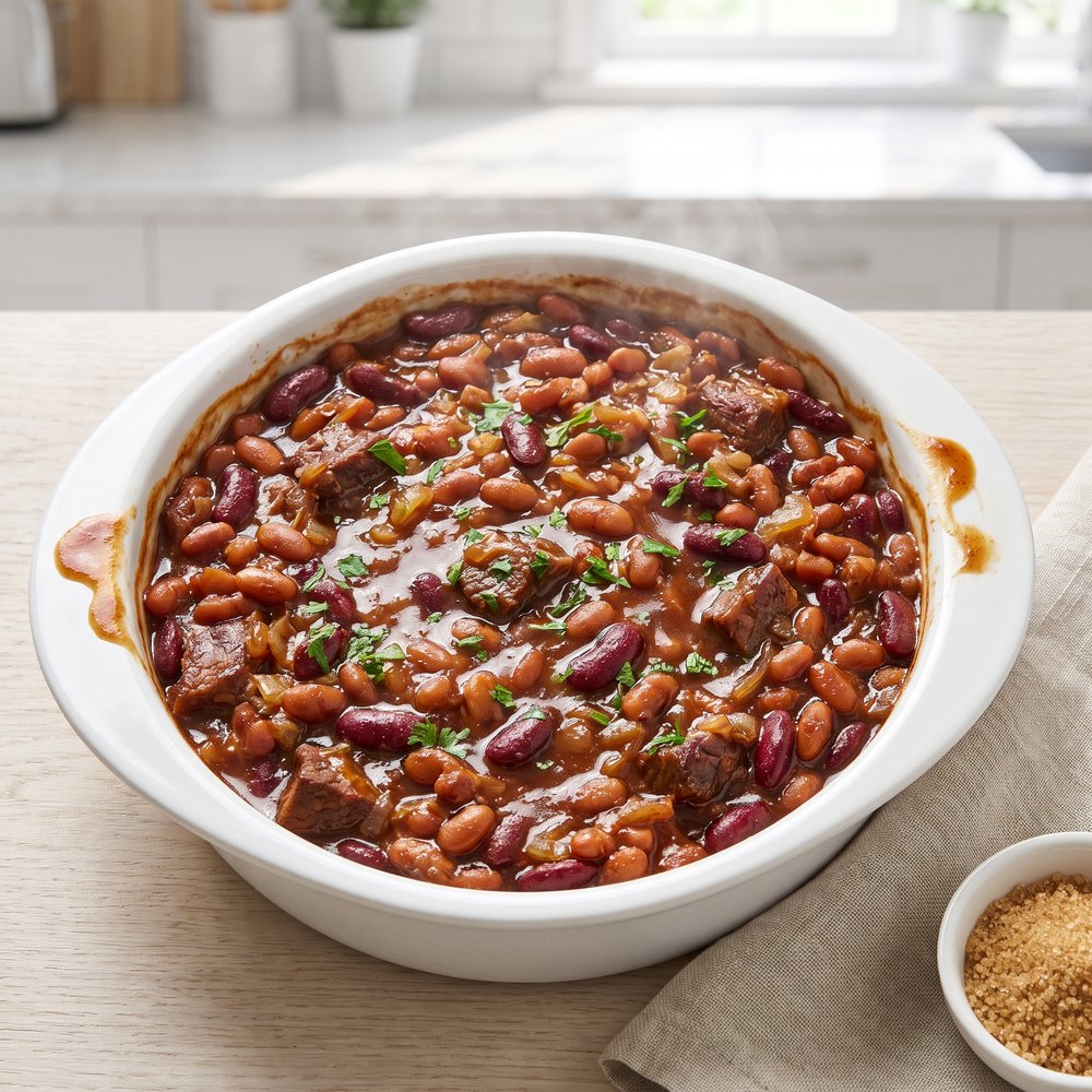 Ranch-Style Baked Beans with Ground Beef