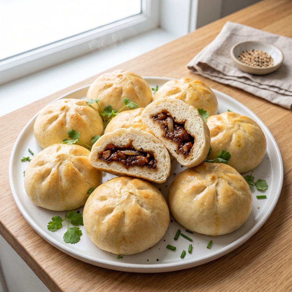 Oven-Baked Siopao (Filipino Pork Buns)