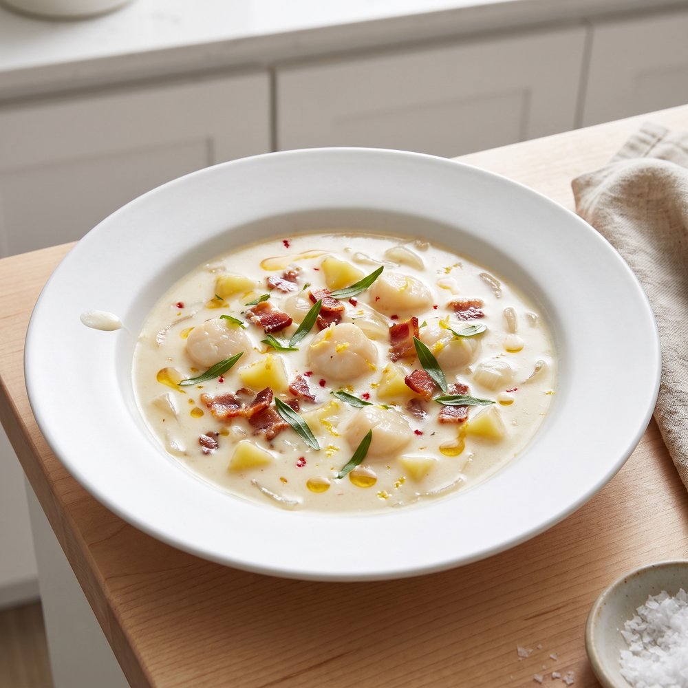 Chef John’s Creamy Bay Scallop Chowder