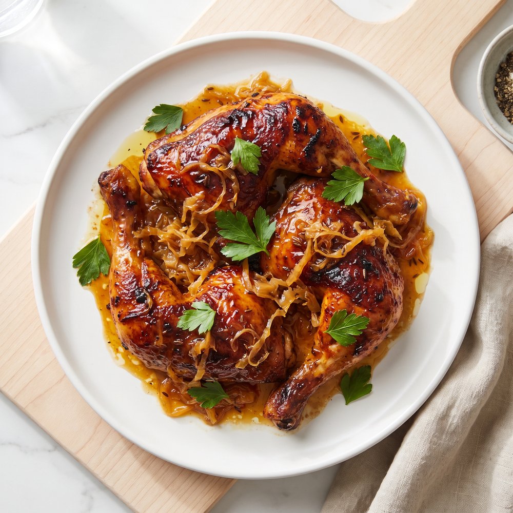 German-Style BBQ Chicken Bake