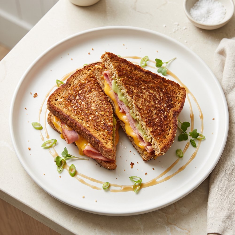 Ham and Cheese Sandwich with Miso Spread