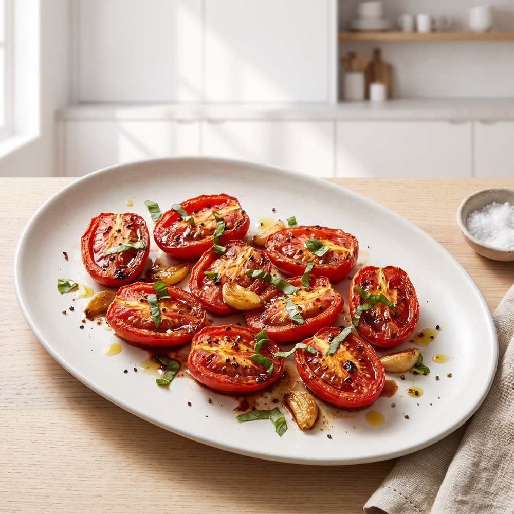 Oven-Roasted Roma Tomatoes with Garlic