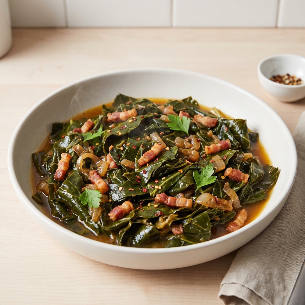 Bacon-Braised Collard Greens