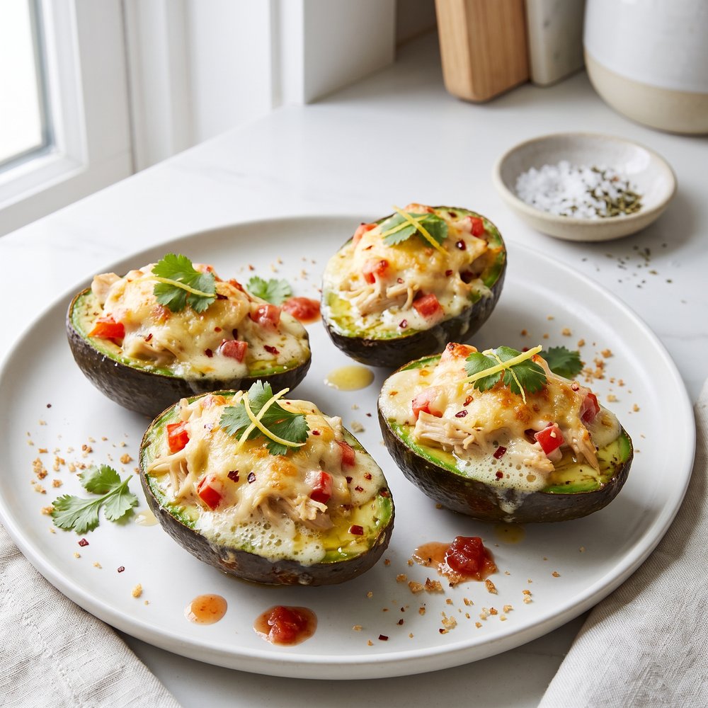 Chicken-Stuffed Baked Avocados