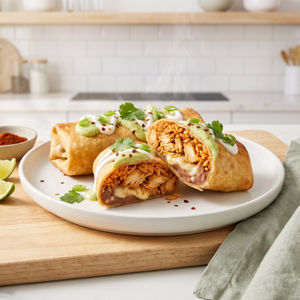 Crispy Chicken Chimichangas