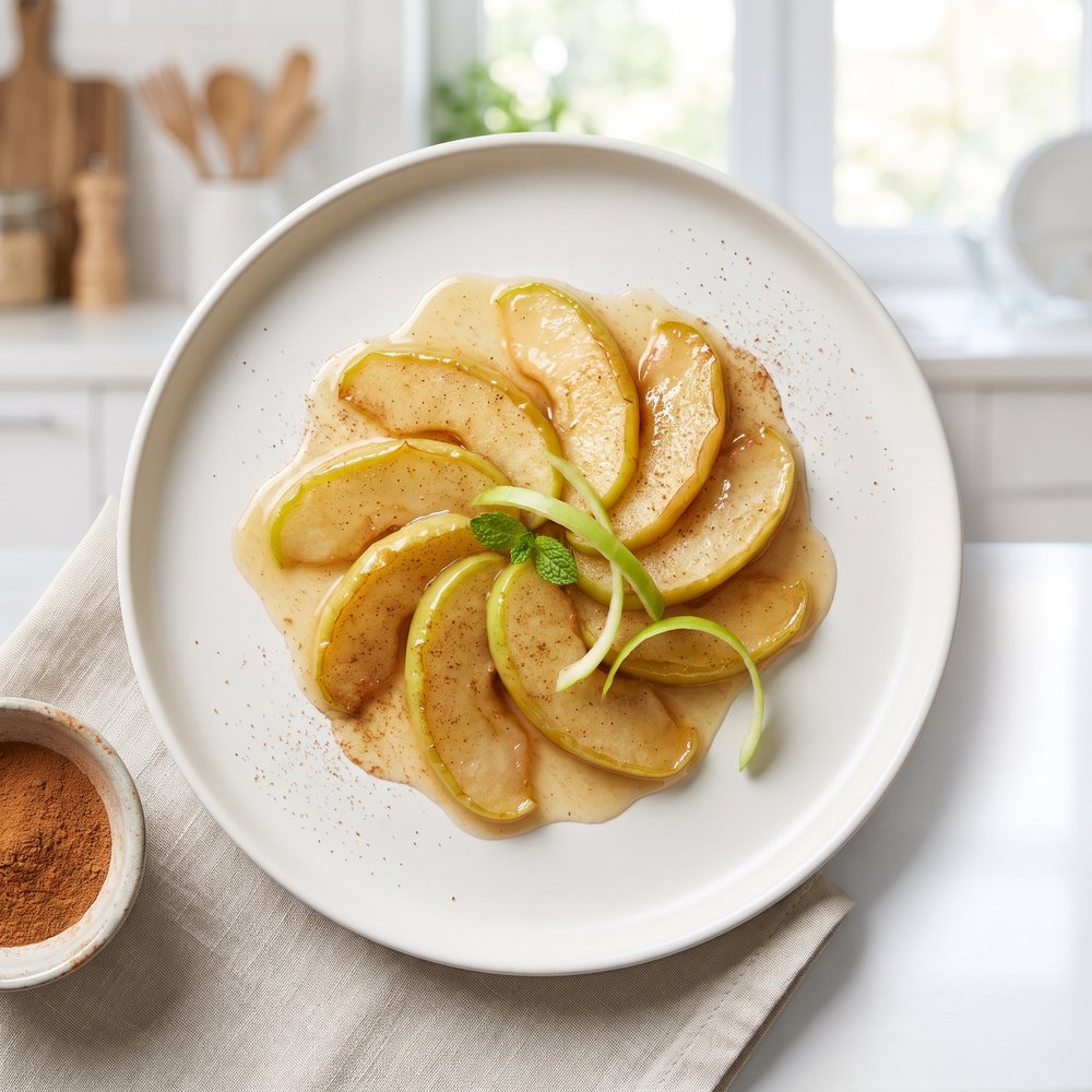 Warm Cinnamon-Glazed Apple Slices