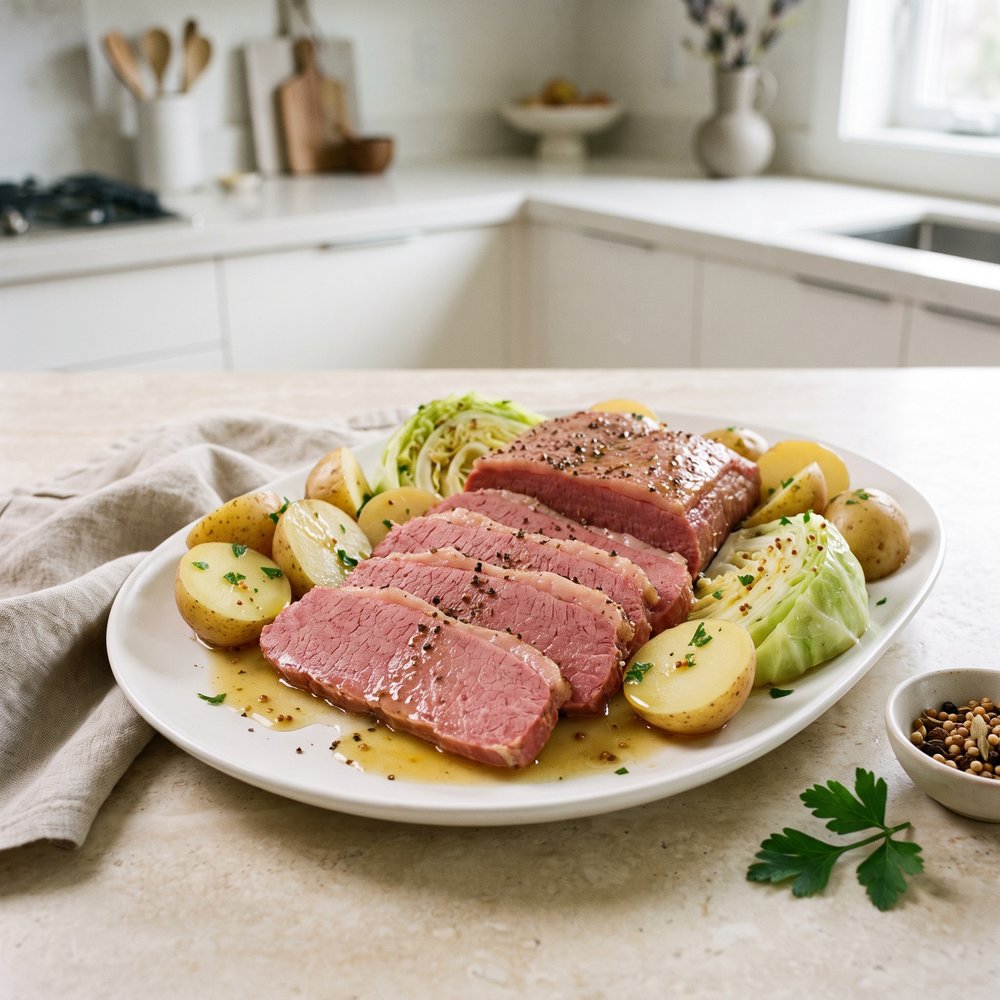 Crockpot Corned Beef with Cabbage and Potatoes