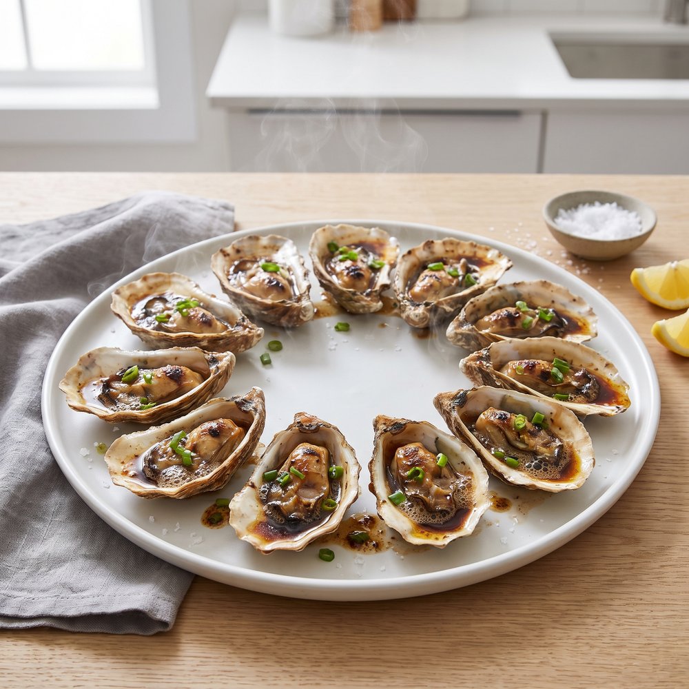 Air Fryer Oysters on the Half Shell