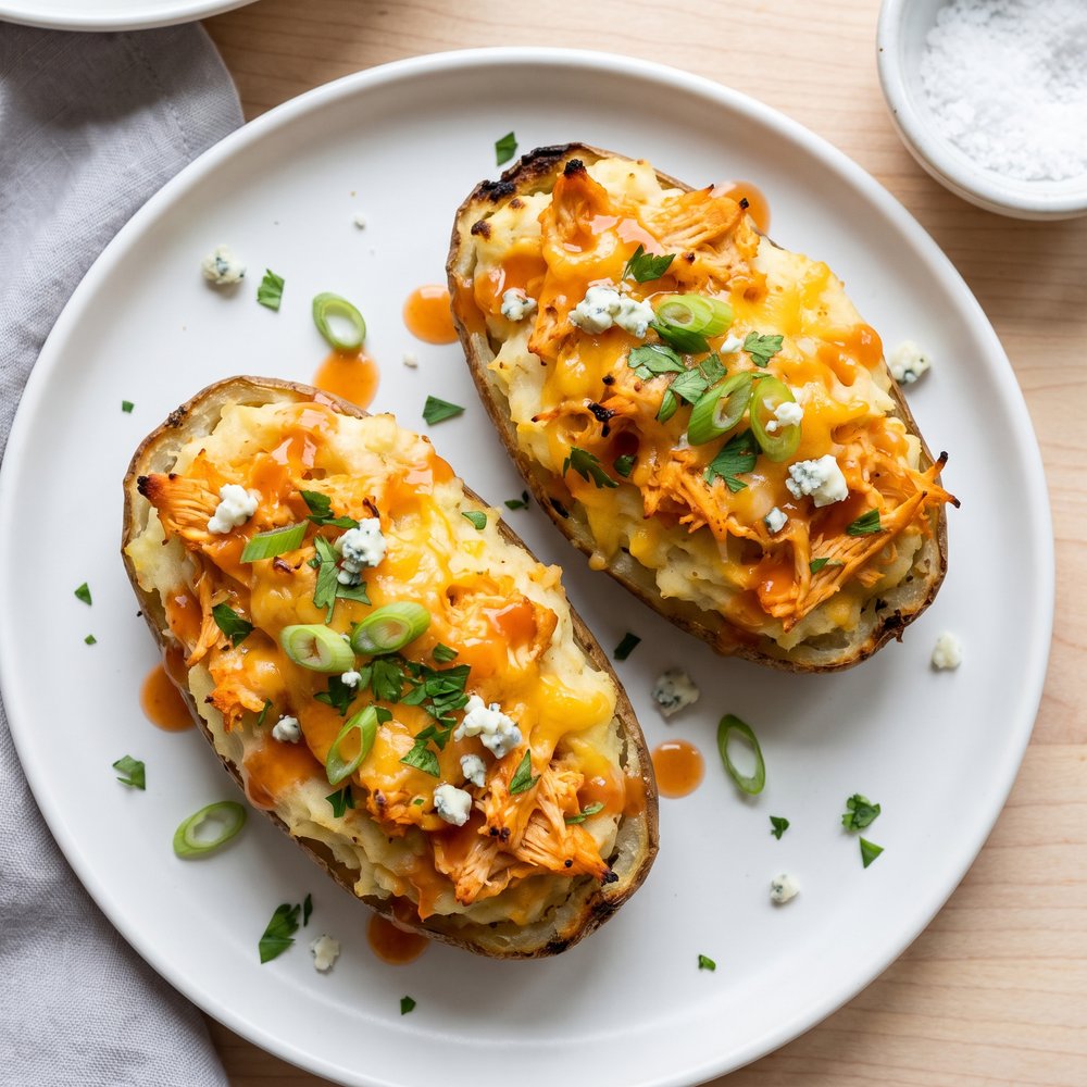 Buffalo Chicken Twice-Baked Potatoes