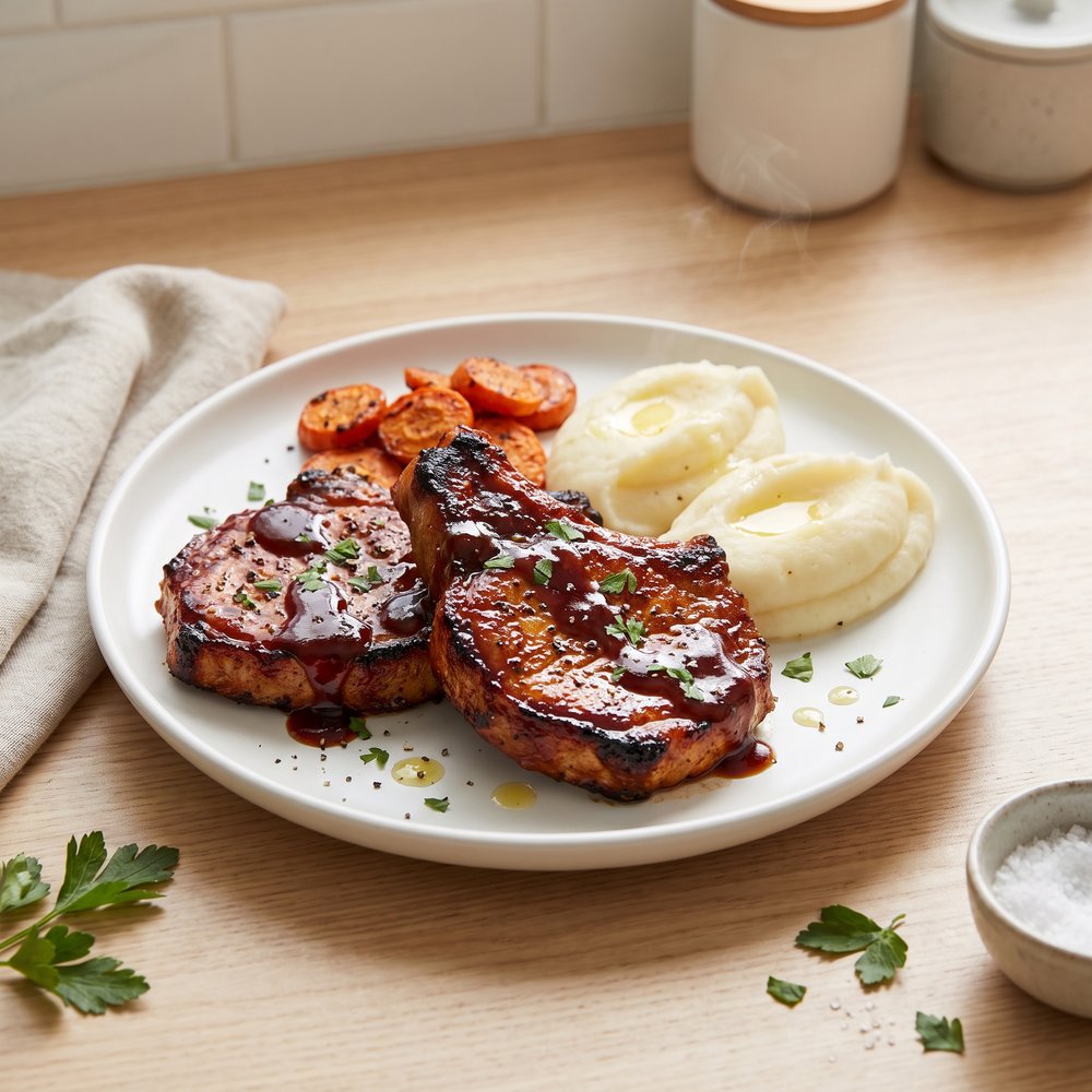 Glazed Cola Pork Chops