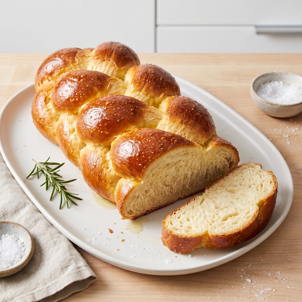 Simple Homemade Challah Loaf