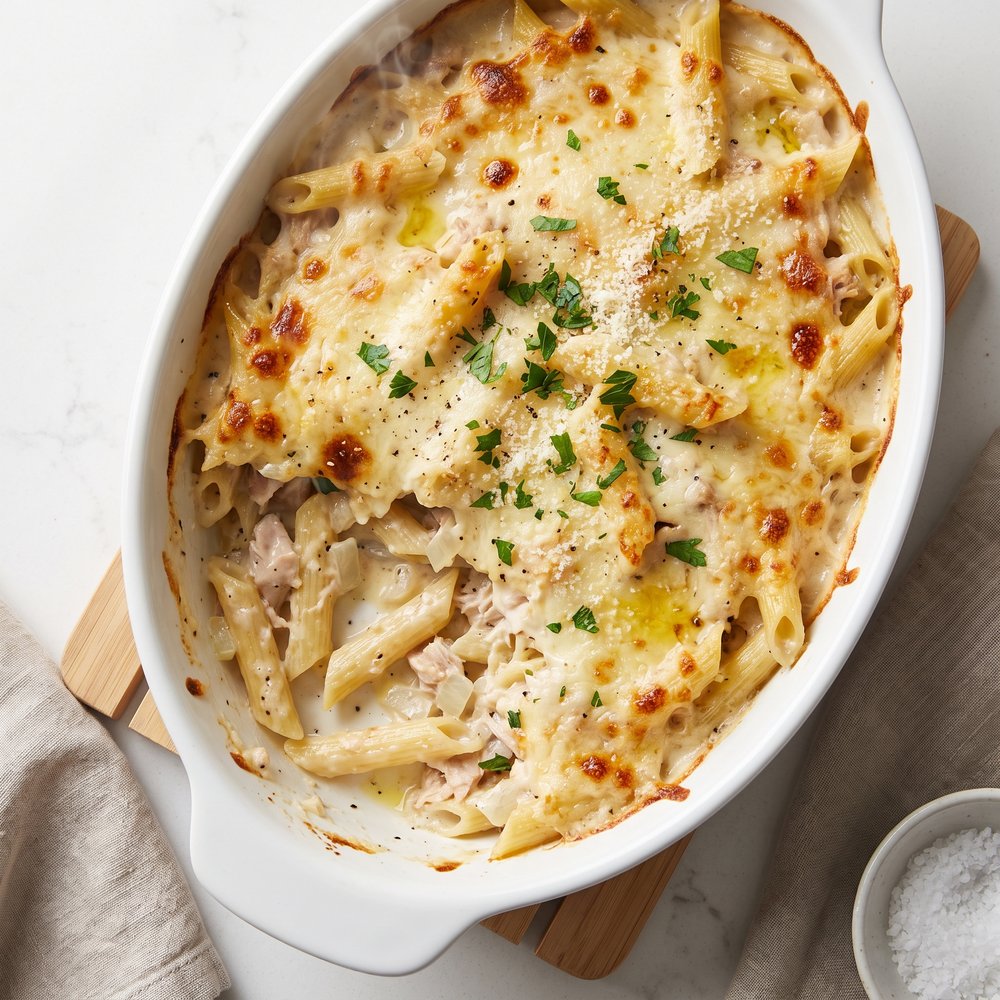 Creamy Tuna Penne Bake