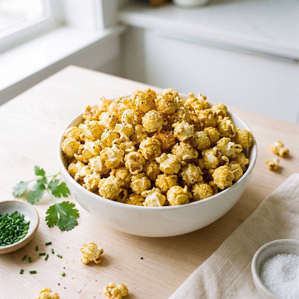 Microwave Curry-Spiced Popcorn