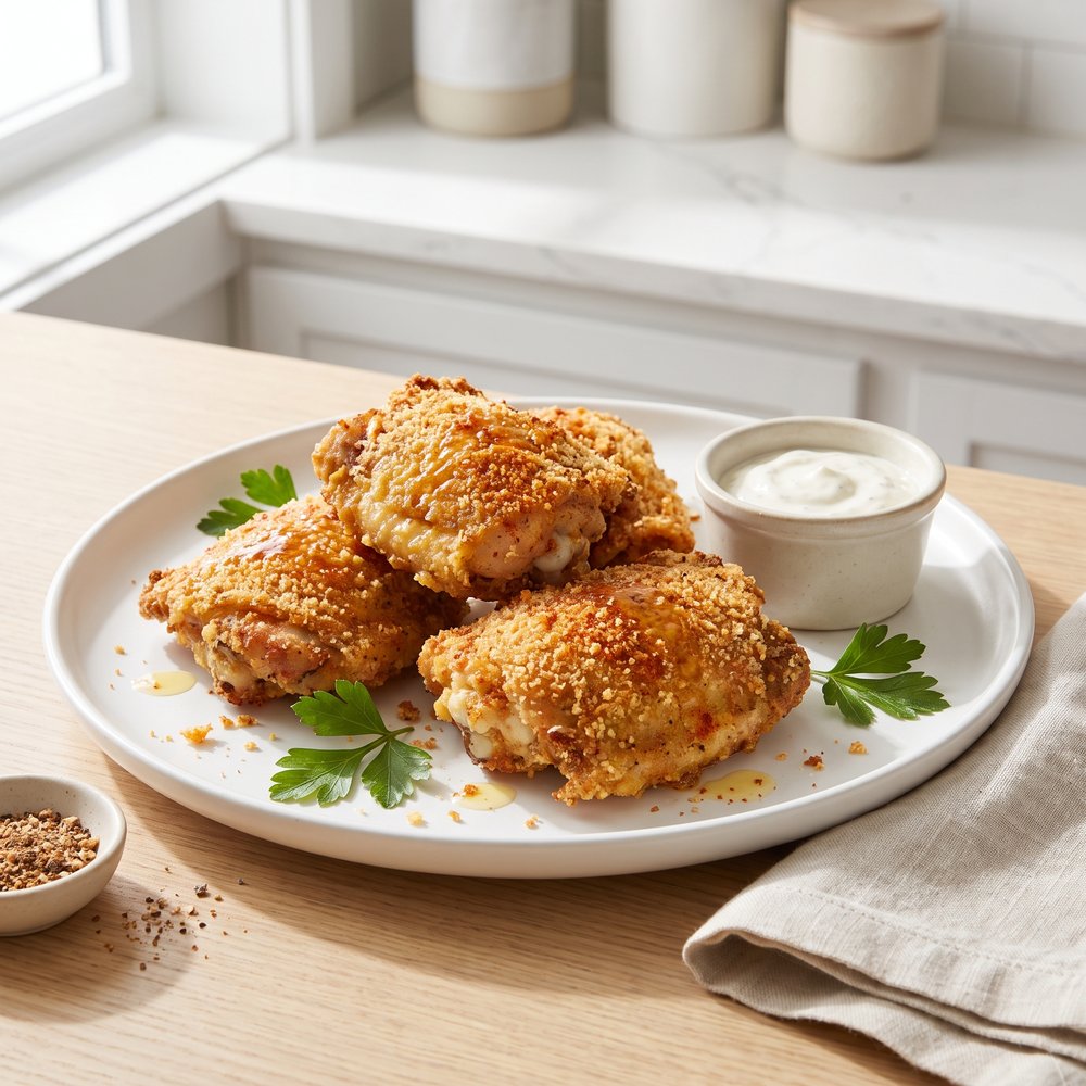Crispy Breaded Chicken Thighs in the Air Fryer