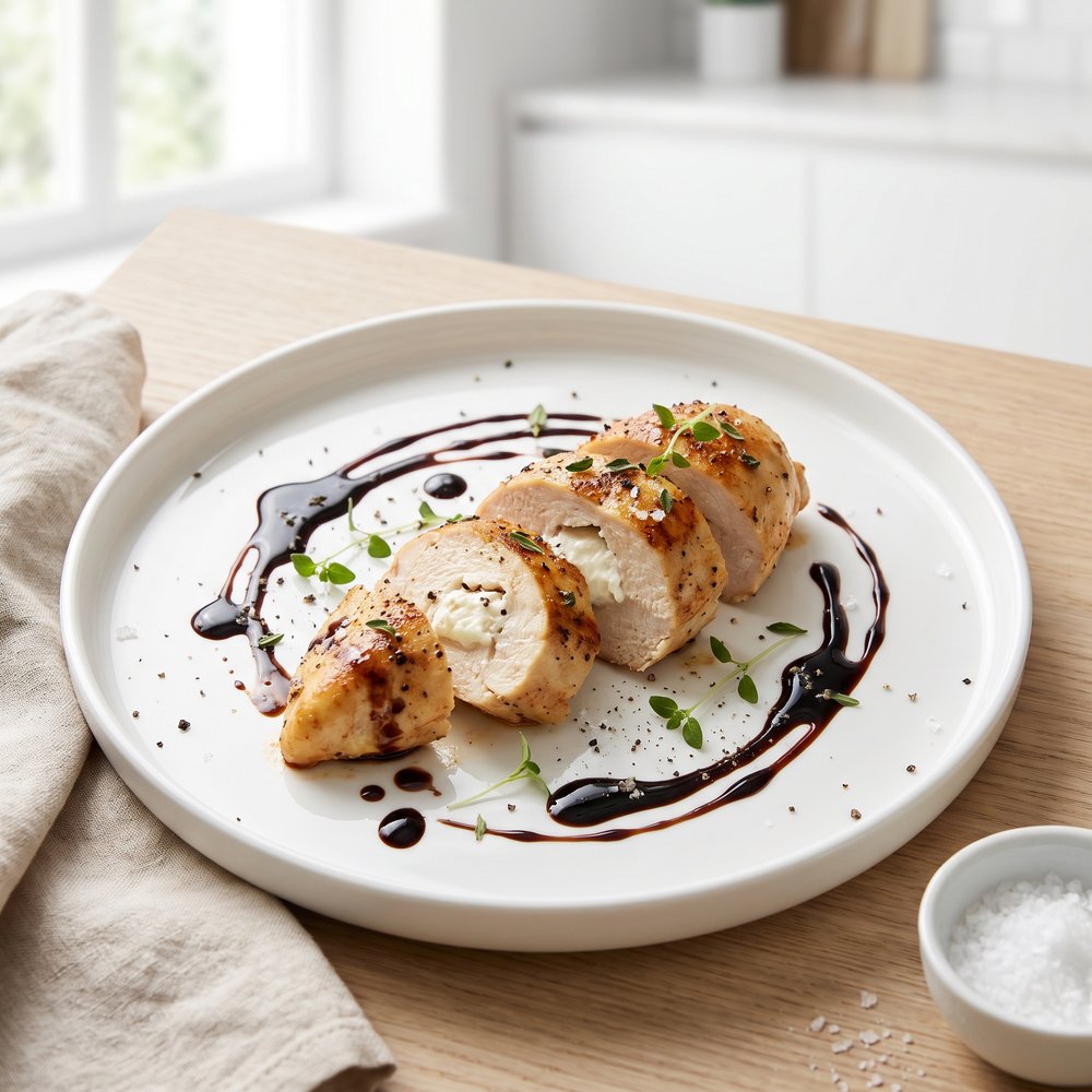 Goat Cheese–Filled Chicken with Balsamic Glaze